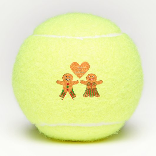 Kute kerstontbijtkoekoek tennisballen (Voorkant)