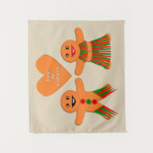 Kute kerstontbijtkoekoek wandkleed (Voorkant)