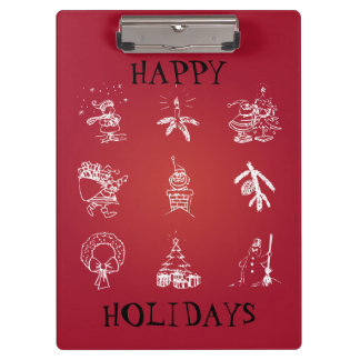 Kute-kerstontwerp aanpassen klembord