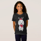 Kute kerstpap-kerstpap-uitklep met rendier t-shirt (Voorkant volledig)