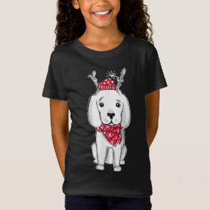 Kute kerstpap-kerstpap-uitklep met rendier t-shirt