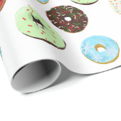 Kute kerstpapier voor donut cadeaupapier (Rol Hoek)