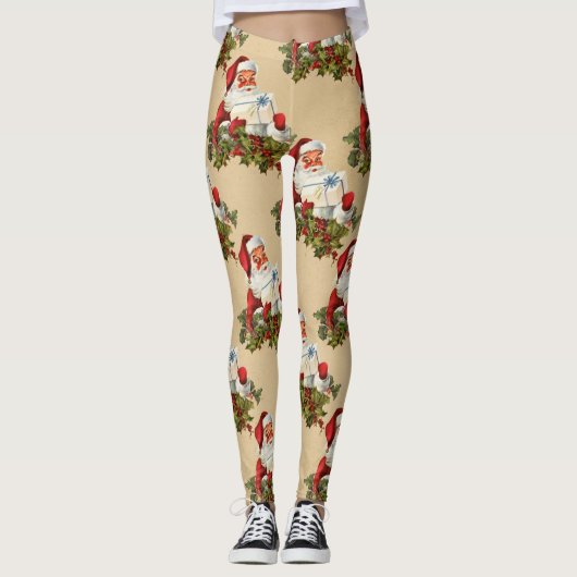 Kute kerstpatronen, Kerstmis Leggings (Voorkant)