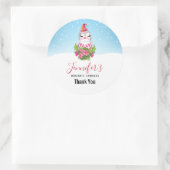 Kute kerstpinguïn in Santa Hat Business Ronde Sticker (Tas)