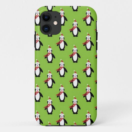 Kute kerstpinguïns Case-Mate iPhone case (Achterkant)