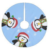 Kute kerstpinguïns kerstboom rok (Voorkant)