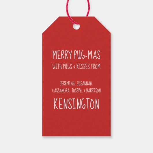 Kute kerstpoppil voor kerstfeestjes cadeaulabel (Achterkant)