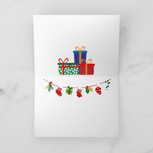 Kute kerstpuppy bedankkaart (Binnen)