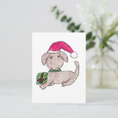 Kute kerstpuppy briefkaart (Staand voorkant)
