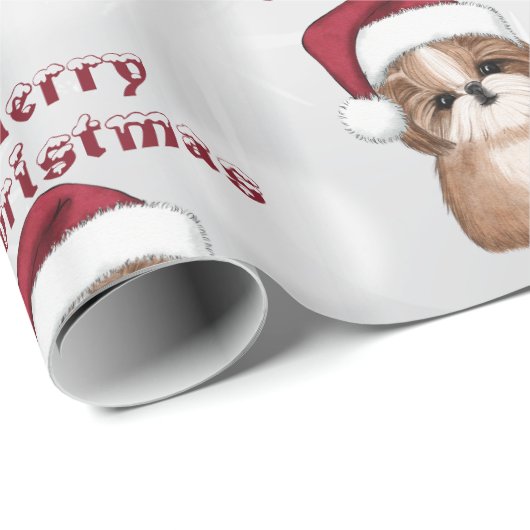 Kute kerstpuppy cadeaupapier (Rol Hoek)