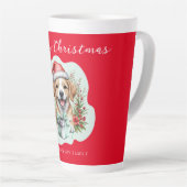 Kute kerstpuppy latte mok (Rechterhoek)