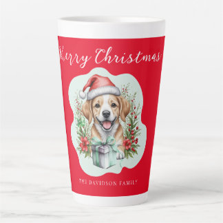 Kute kerstpuppy latte mok