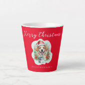 Kute kerstpuppy latte mok (Voorkant)