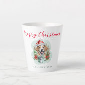 Kute kerstpuppy latte mok (Voorkant)