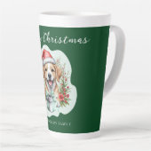 Kute kerstpuppy latte mok (Rechterhoek)