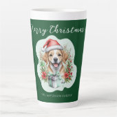 Kute kerstpuppy latte mok (Voorkant)
