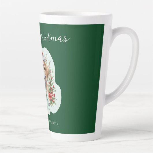 Kute kerstpuppy latte mok (Rechts)