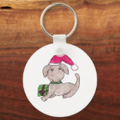 Kute kerstpuppy sleutelhanger (Voorkant)