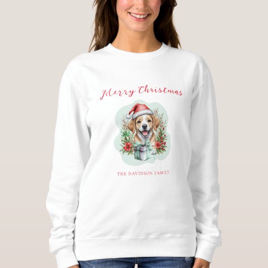 Kute kerstpuppy trui (Voorkant)