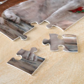 Kute kerstredding Pitbull and America Bull Dog Legpuzzel (Zijkant)