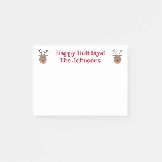 Kute kerstrendieraangepaste kleine feestdag post-it® notes (Voorkant)