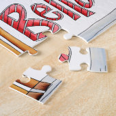 Kute kerstrendiertje, Jingle Bells Snowflakes Legpuzzel (Zijkant)