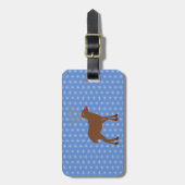 Kute kerstrendiertje met Red Nose Custom Bagagelabel (Voorkant verticaal)