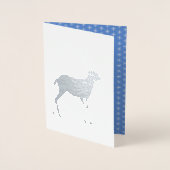 Kute kerstrendiertje met Red Nose Custom Folie Kaarten (Voorkant)