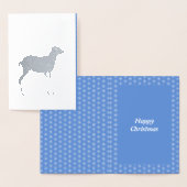 Kute kerstrendiertje met Red Nose Custom Folie Kaarten (Display)