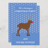 Kute kerstrendiertje met Red Nose Custom Kaart (Voorkant / Achterkant)