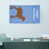 Kute kerstrendiertje met Red Nose Custom Spandoek (Beurs)