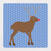 Kute kerstrendiertje met rode neus labels (Design 2)