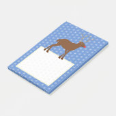 Kute kerstrendiertje met rode neus post-it® notes (Schuin)