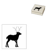 Kute kerstrendiertje met rode neus rubberstempel (Gestempeld)