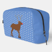 Kute kerstrendiertje met rode neus toilettasje (Rechterhoek)