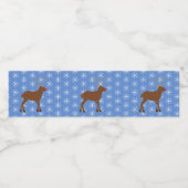 Kute kerstrendiertje met rode neus waterfles etiket (Enkel label)