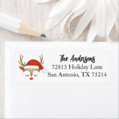 Kute-kerstrenrendeadreslabel Etiket (Insitu)