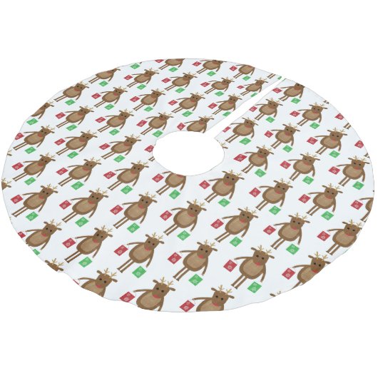 Kute kerstrenrendierskuid kerstboom rok (Gekanteld)