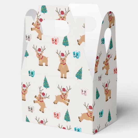Kute kerstrenrendiertje bedankdoosjes (Geopend)