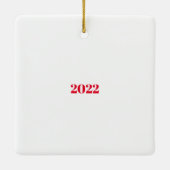 Kute kerstrenrendiertje die keramisch zingen keramisch ornament (Achterkant)