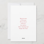 Kute kerstrenrendiertje feestdagenkaart (Achterkant)