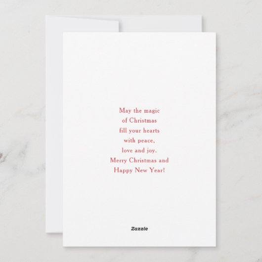 Kute kerstrenrendiertje feestdagenkaart (Achterkant)