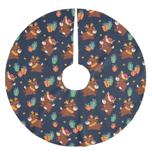 Kute kerstrenrendiertje kerstboom rok (Voorkant)