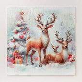 Kute kerstrenrendiertje legpuzzel (Verticaal)