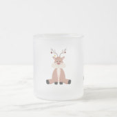 Kute kerstrenrendiertje matglas koffiemok (Center)