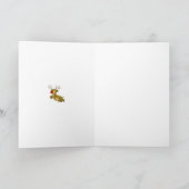 Kute kerstrenrendiertje met wolken feestdagen kaart (Binnen)