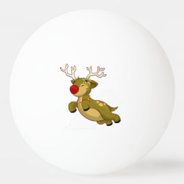 Kute kerstrenrendiertje met wolken pingpongbal