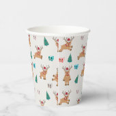 Kute kerstrenrendiertje papieren bekers (Rechts)
