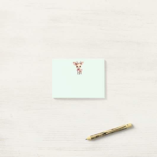 Kute kerstrenrendiertje post-it® notes (Op bureau)