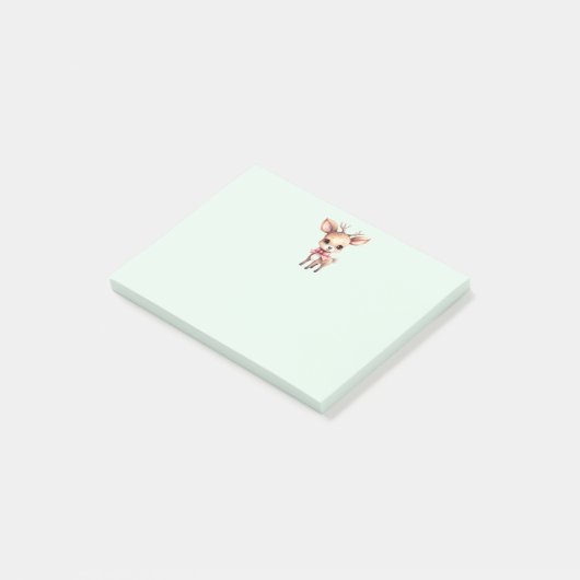 Kute kerstrenrendiertje post-it® notes (Schuin)